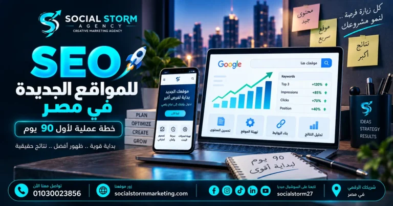 SEO للمواقع الجديدة في مصر | خطة أول 90 يوم