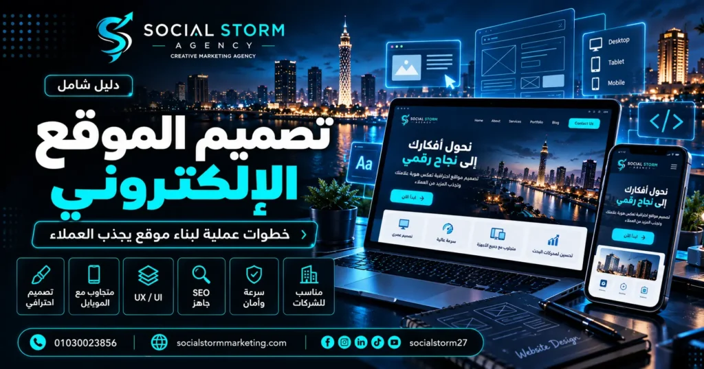 تصميم الموقع الإلكتروني للشركات | Social Storm