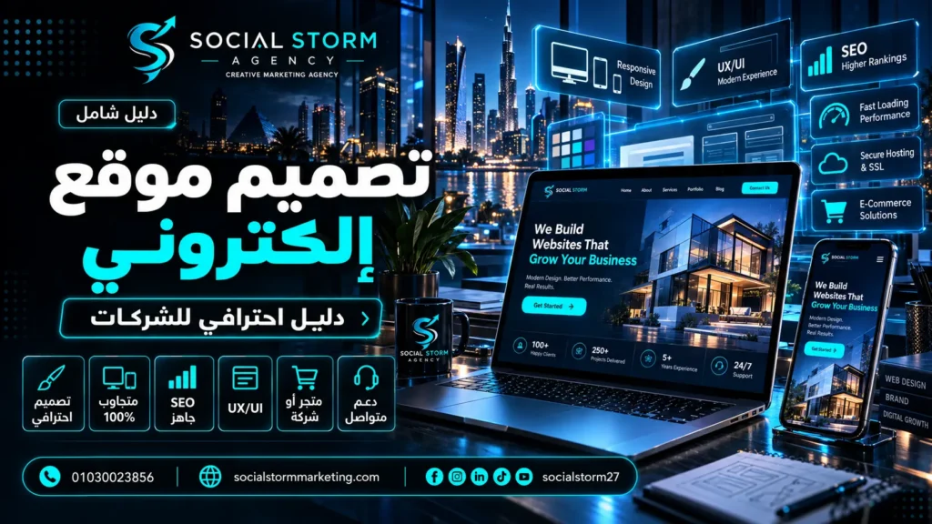 تصميم موقع إلكتروني احترافي في مصر 2026